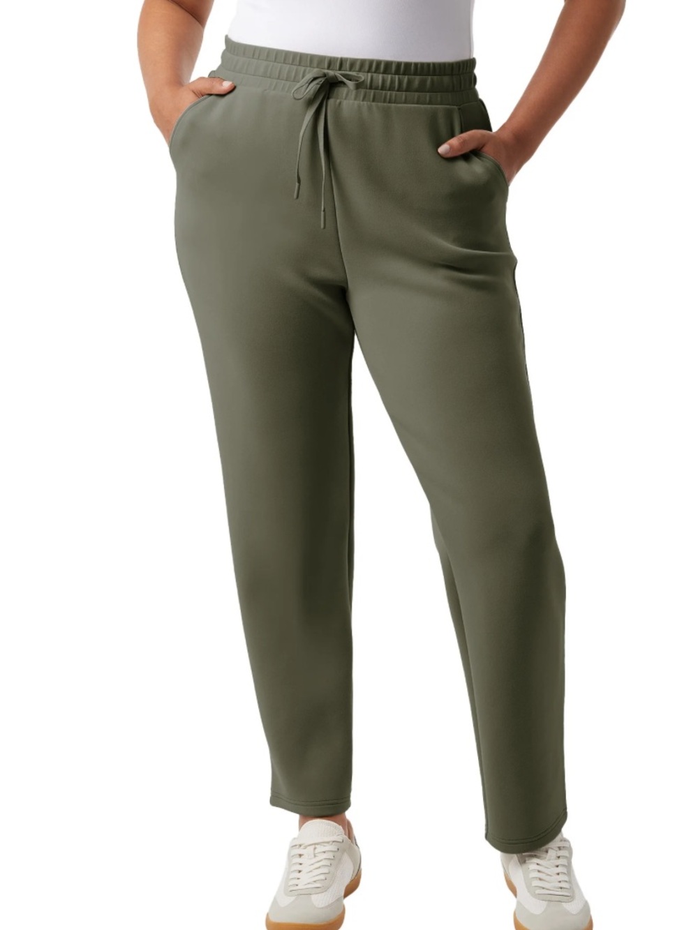 32 Degrees - Sueded Trackpants - Drawstring - Green - Medium